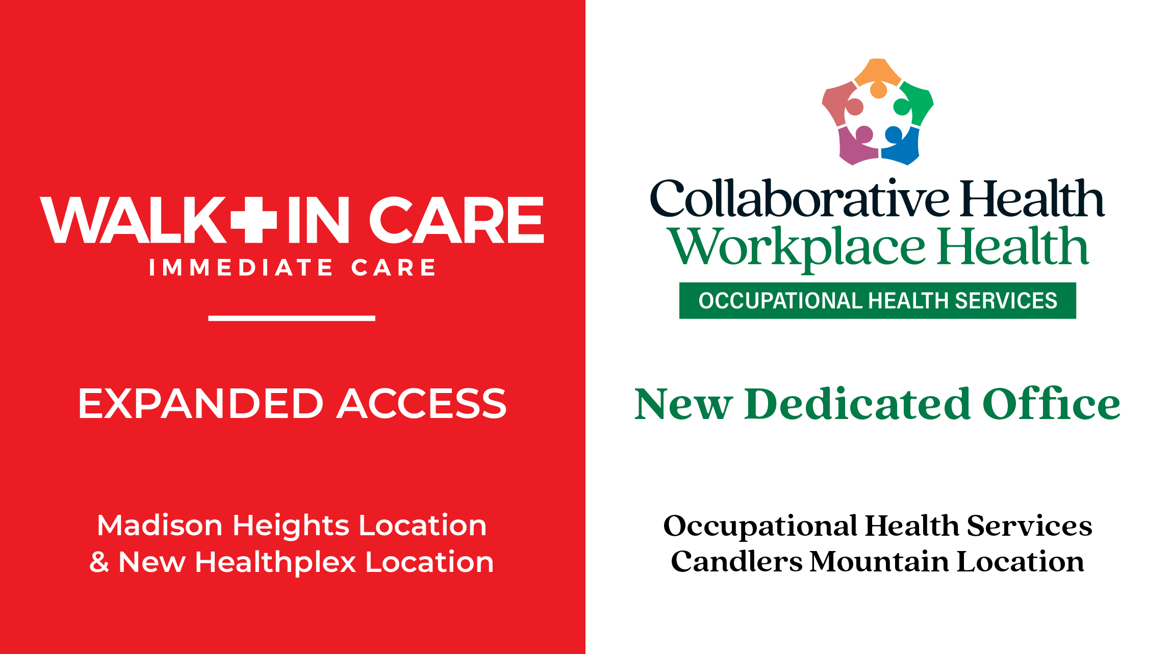 walk in care expanded access for madison heights location and new healthplex location collaborative health workplace health occupational health services has a new dedicated office