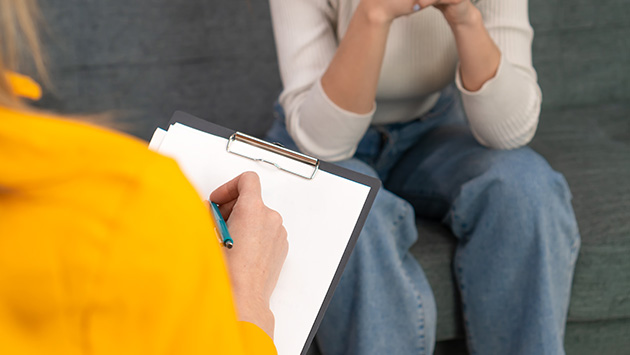 Patient receiving mental healthcare from a licensed collaborative health behavioral health specialists